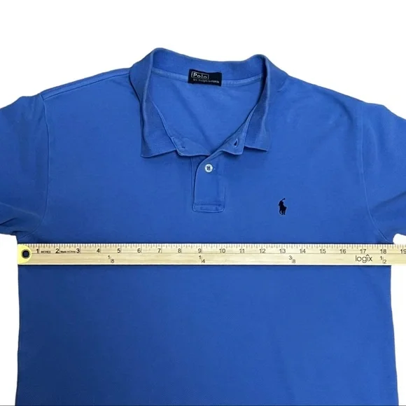 Polo Ralph Lauren Boy’s Large L or Extra Large XL Blue Collared Shirt with Pony - Picture 8 of 8